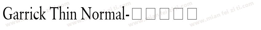 Garrick Thin Normal字体转换